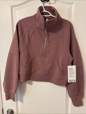 NWT Lululemon Scuba Oversized Funnel Neck Half-Zip Pullover - Twilight Rose XS/S